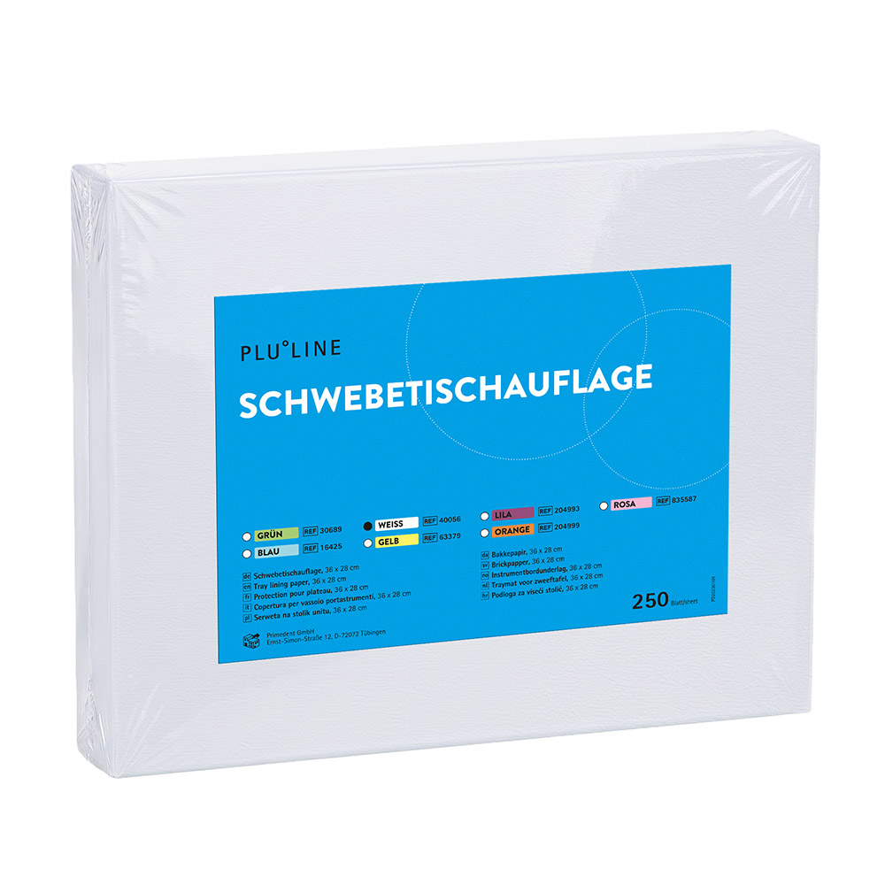 PLULINE SCHWEBETISCHAUFLAGE 36 x 28 cm weiß, 250 Stück