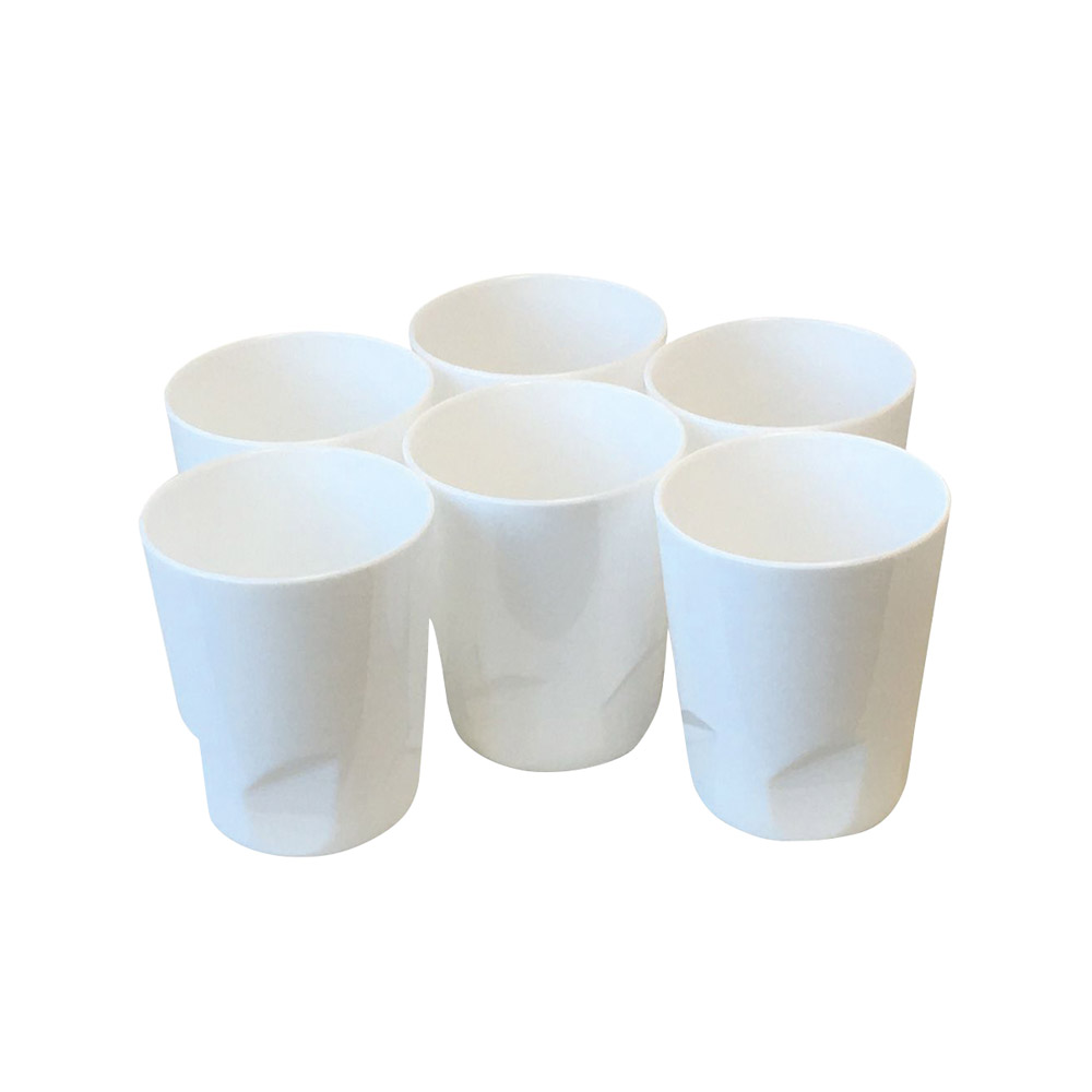 Mundspülbecher PC Mehrweg hellblau, 6 Stück