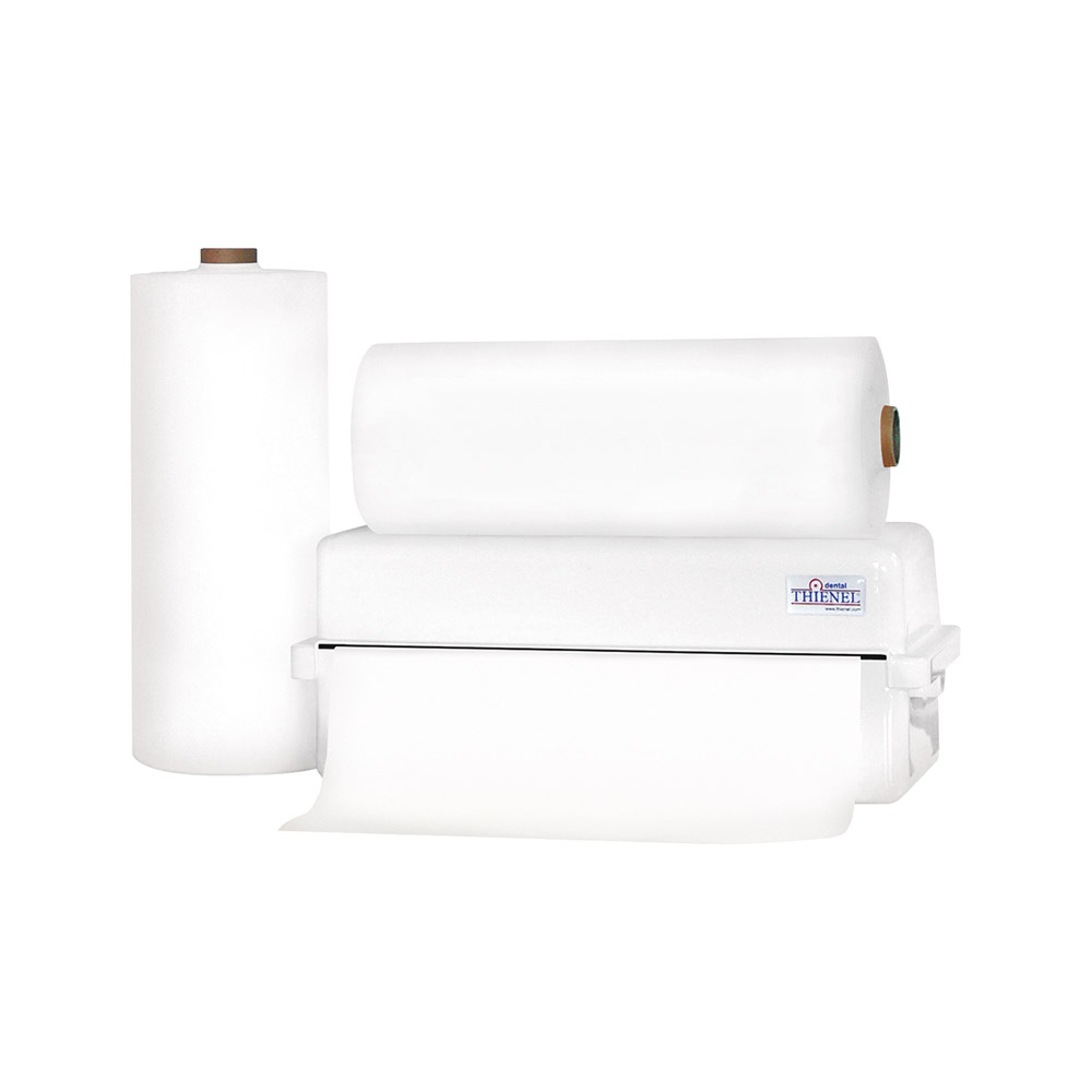 Patientenumhang 3 Standard 54 x 60 cm Zahn weiß, 80 Stück Rolle