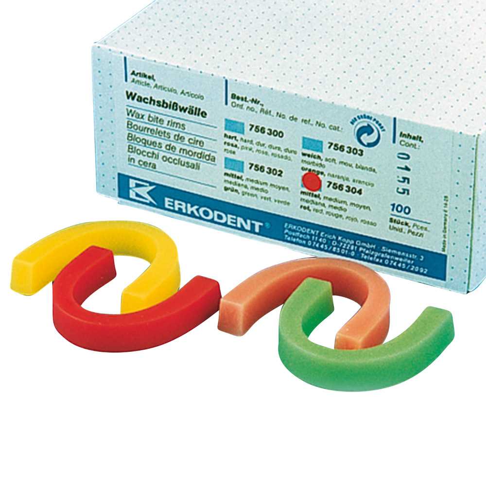 Wachsbißwälle gebogen hart rosa, Packung