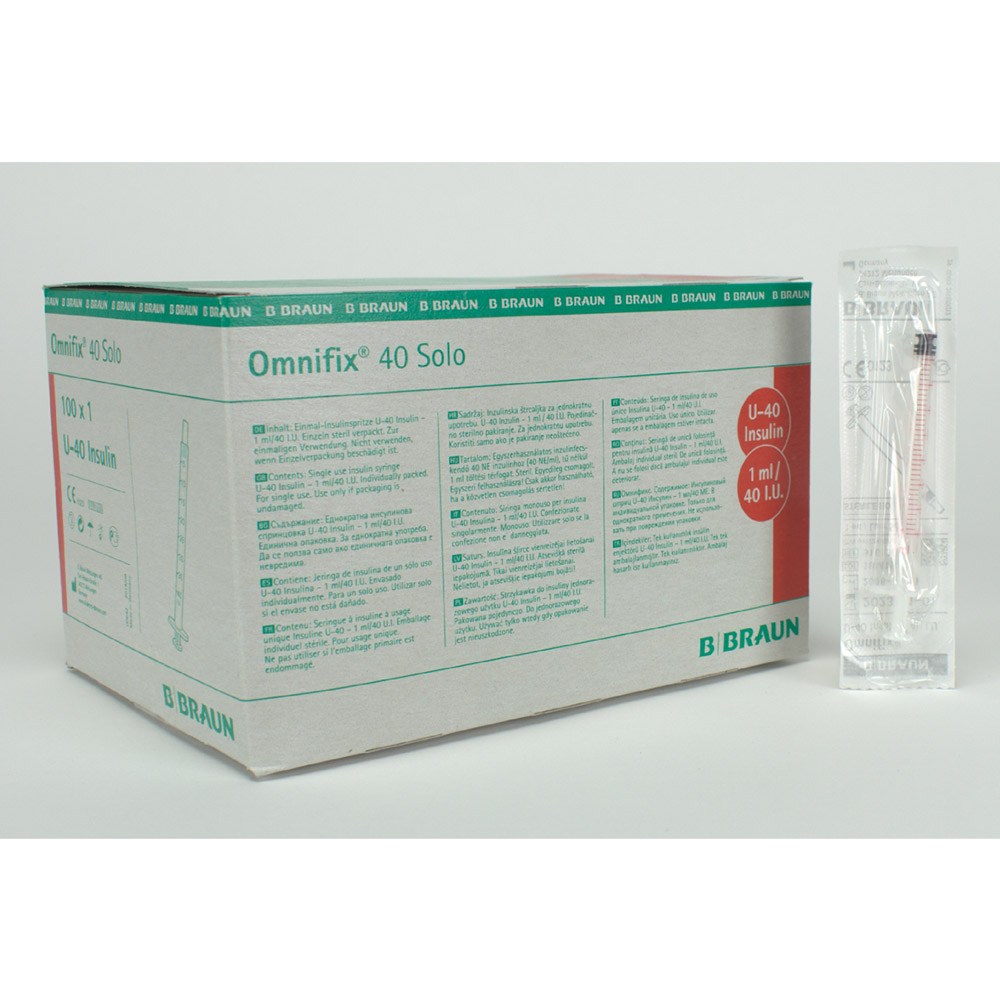 Omnifix Insulin 40 i.U. 1 ml, 100 Stück