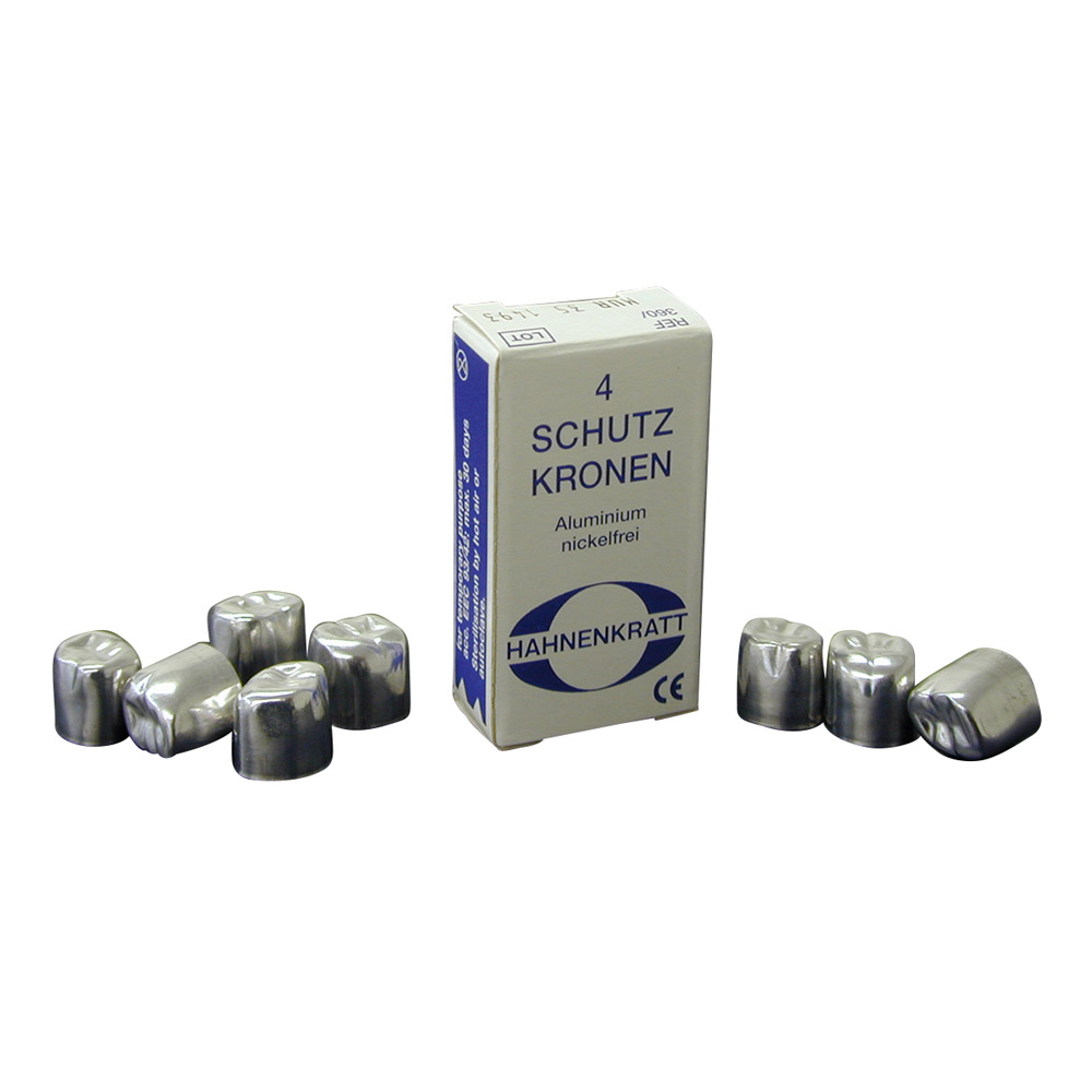 Schutzkronen silberfarbig MUL 33, 4 Stück