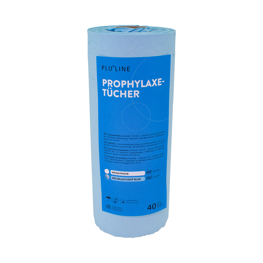 PLULINE Prophylaxetücher 60 x 54 cm hellblau, 40 Stück