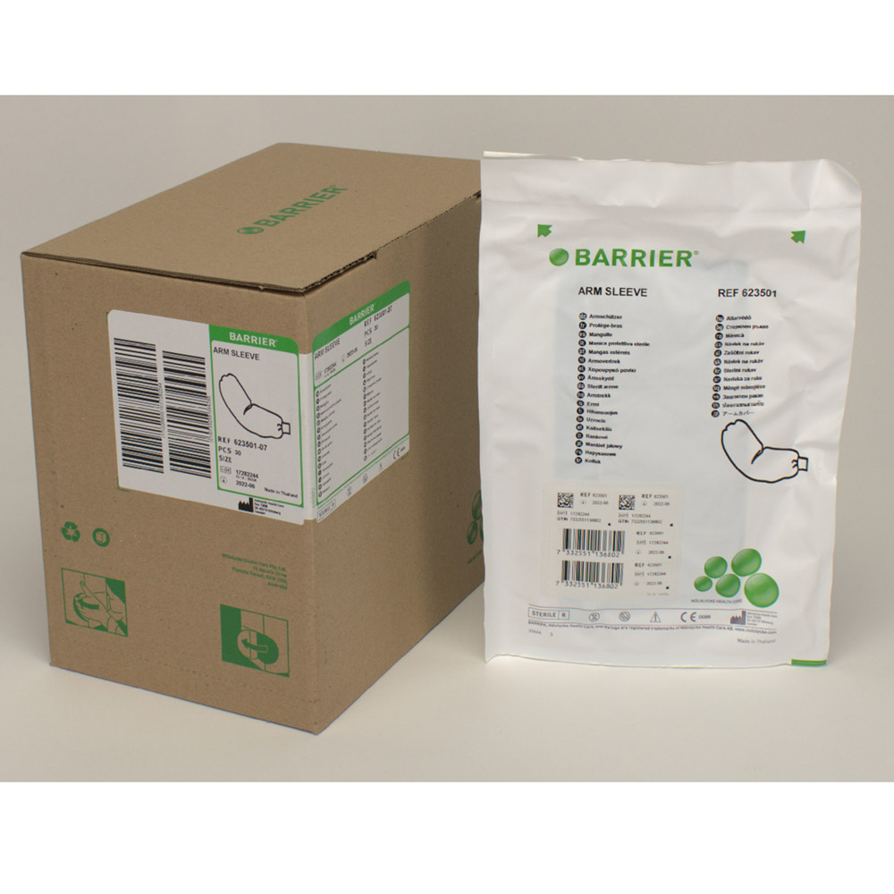 Barrier Armschützer 50 cm mit Bund, 30 Stück