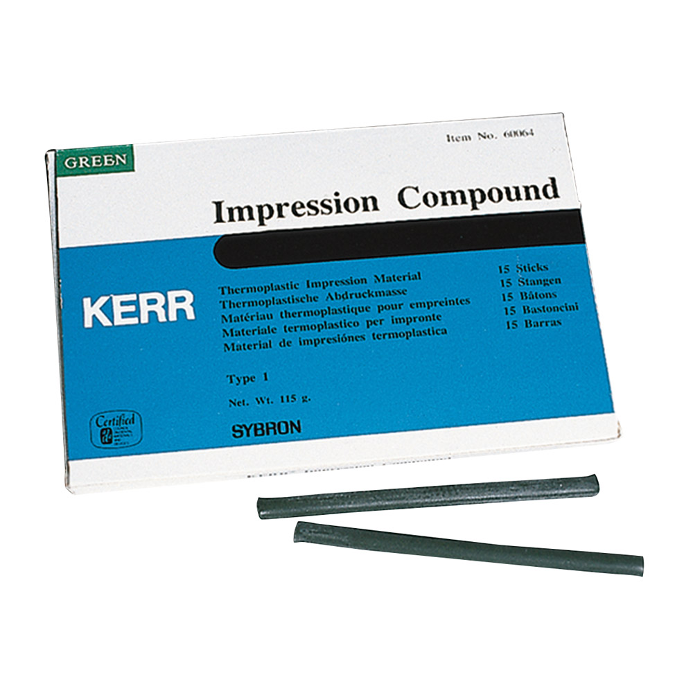 Impression Compound grün Stangen, 15 Stück