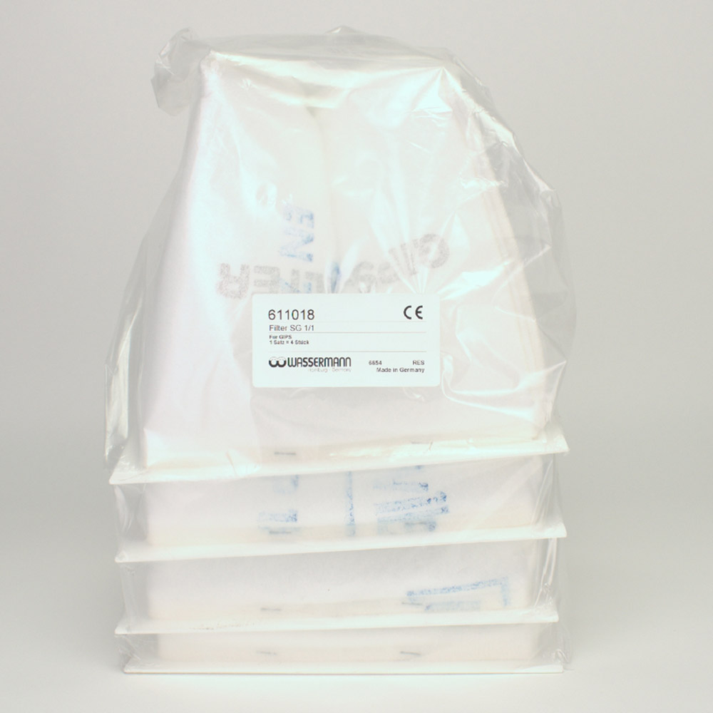 Feinstaubfilter für Gips, 4 Stück