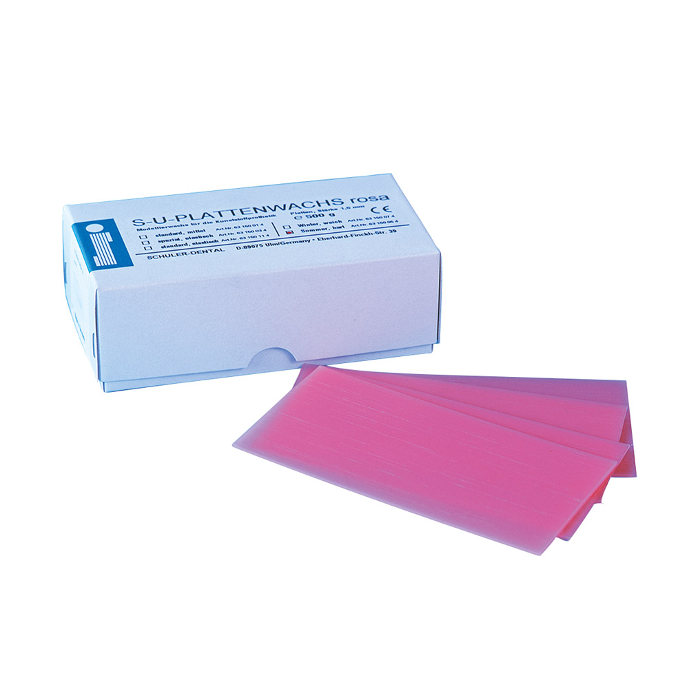 Plattenwachs standard mittel rosa, 500 g