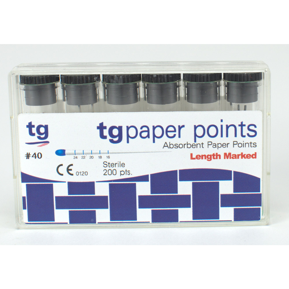 tg AbsorbentPaper Points Size 40 black, 200 Stück
