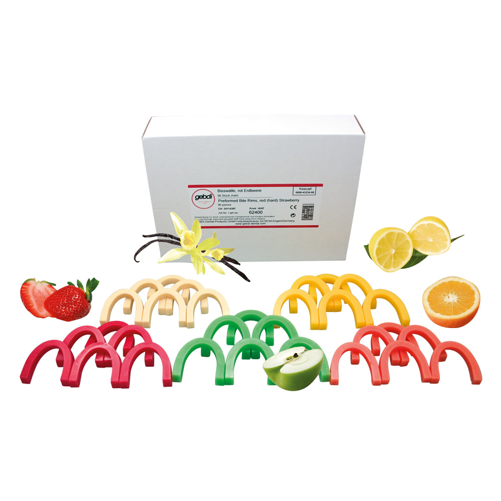 Bisswälle rot hart erdbeere, 96 Stück