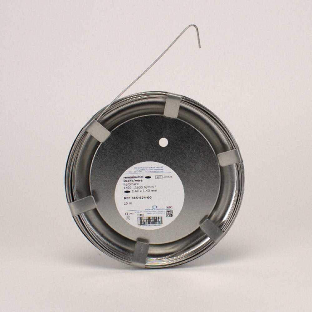 Remanium Draht hart oval 2,40 x 1,40 mm, Rolle