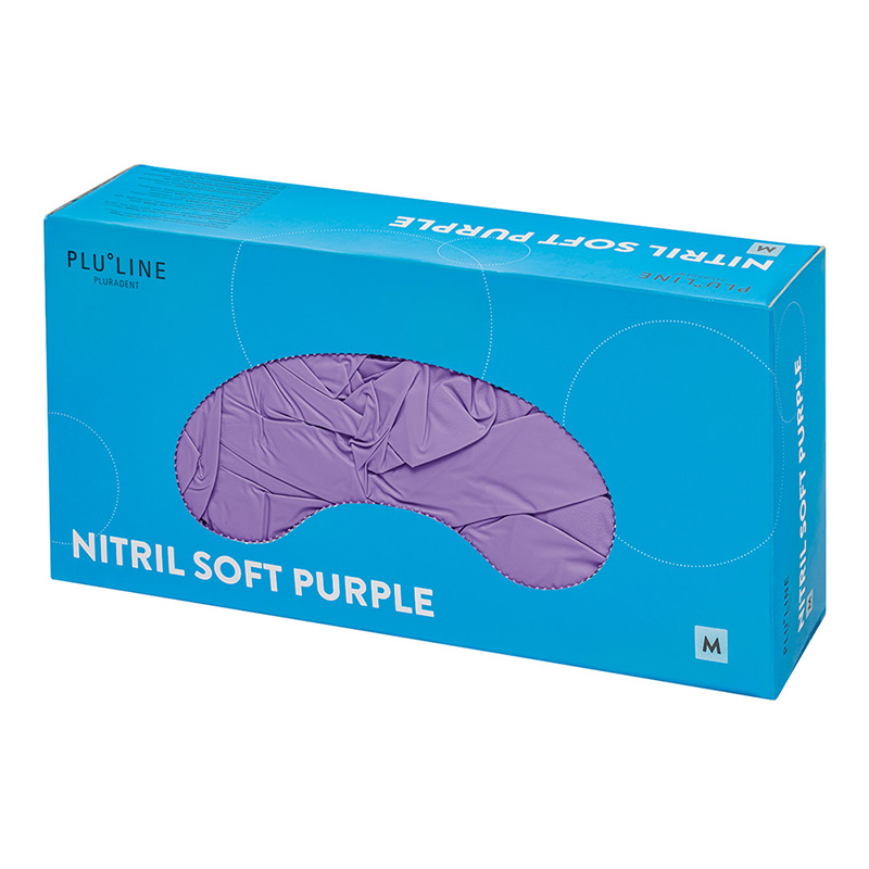 PLULINE Nitril Soft Handschuhe purple S pdf., 100 Stück