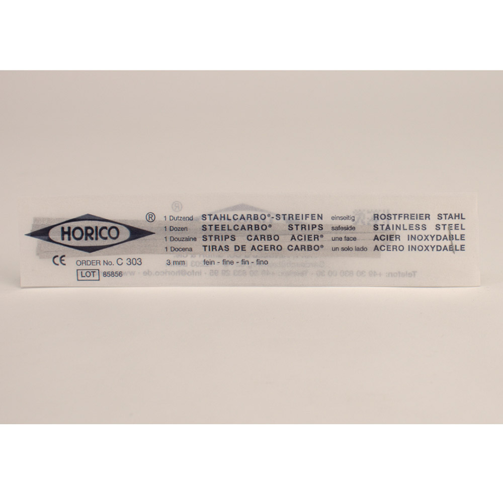 Stahlcarbo Streifen 3 mm einseitig, 12 Stück