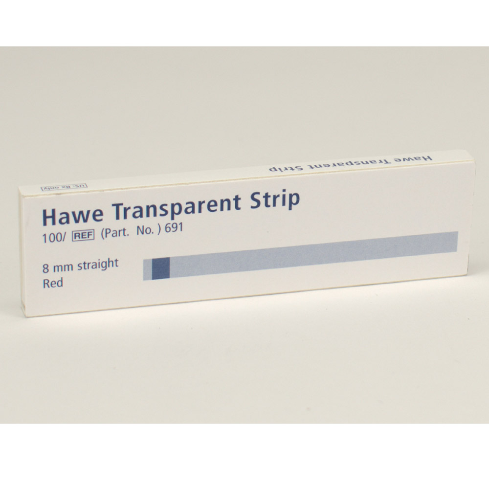Transparent Strips gerade 8 mm 691, 100 Stück