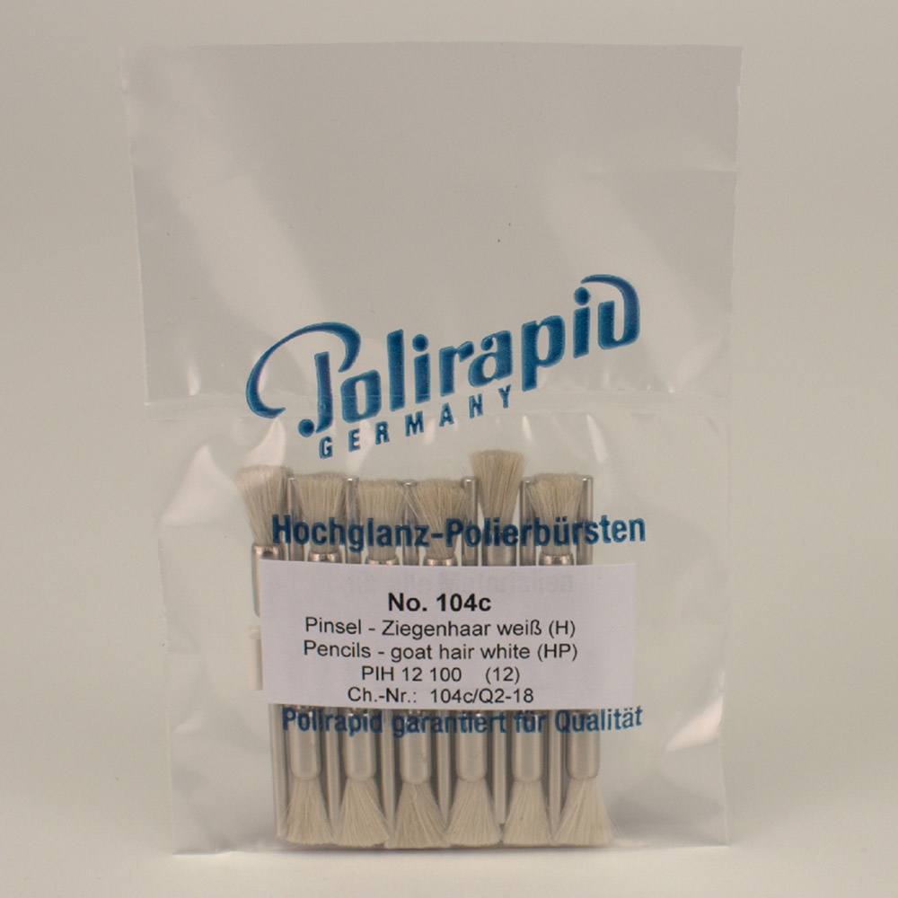 Pinsel Hst Ziege weiß, 12 Stück