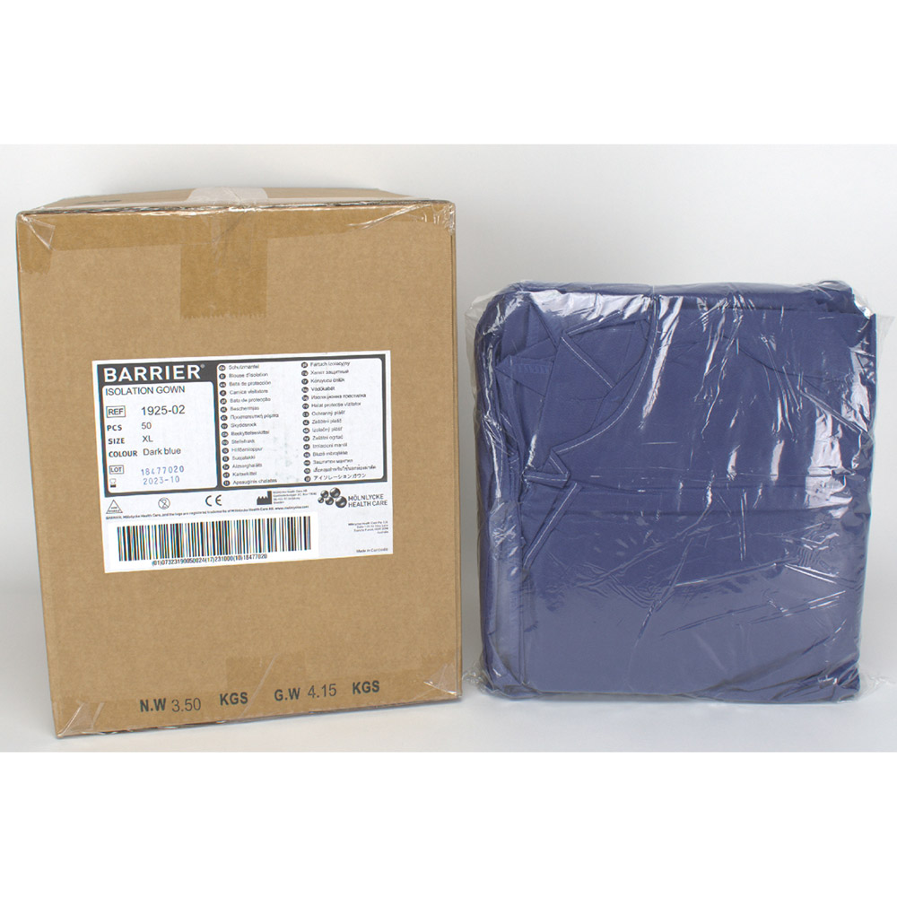 Barrier Schutzmantel Gr. XL unsteril blau, 50 Stück