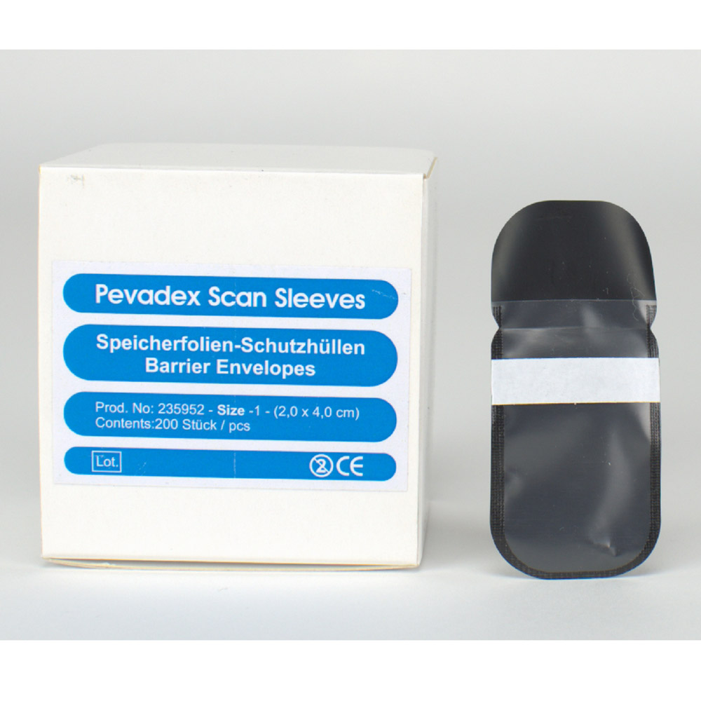 Pevadex Scan Sleeves Gr.1  2 x 4 cm, 200 Stück