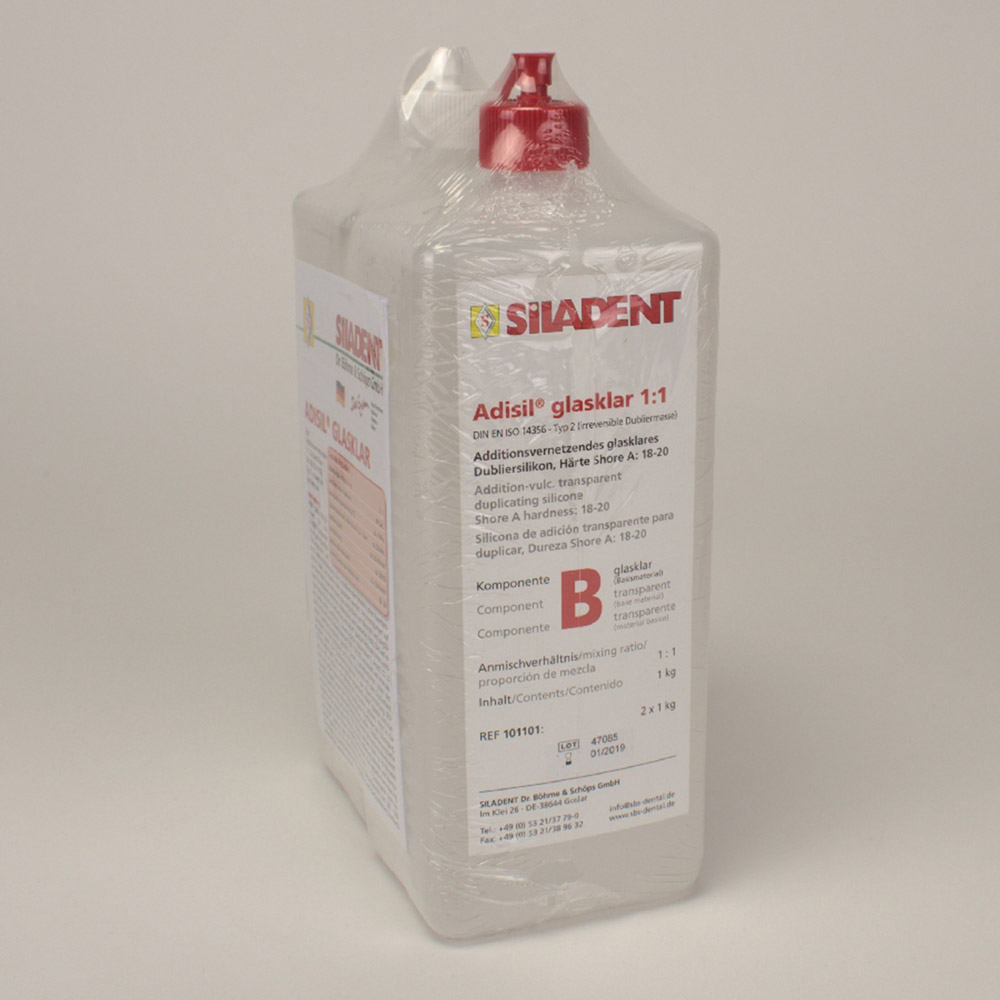 Adisil glasklar 1:1, 2 x 1 kg