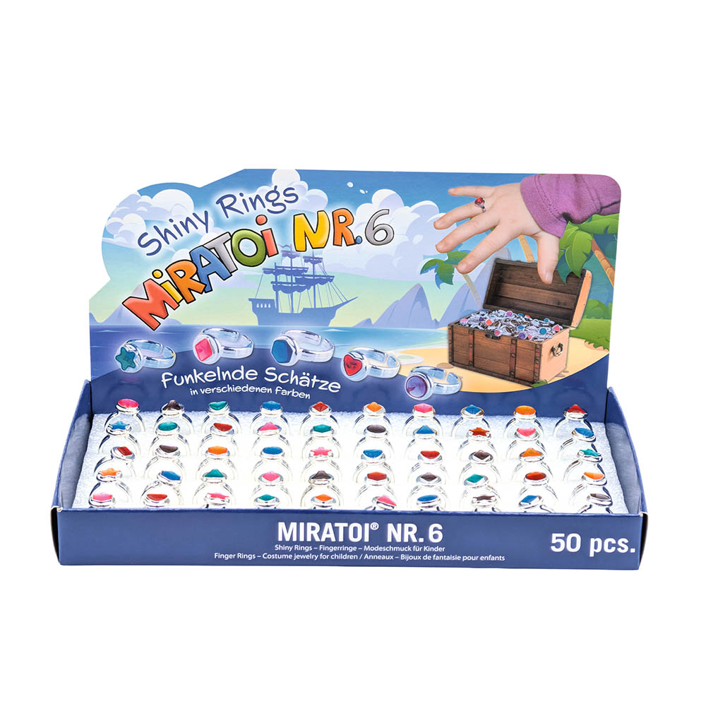 Miratoi Nr.6  Fingerringe Display, 50 Stück