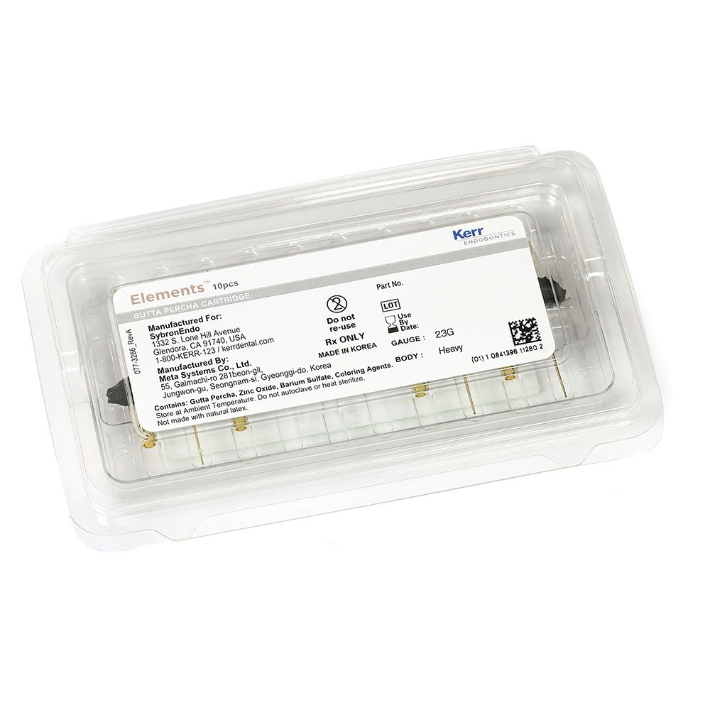 Elements Guttapercha Kartridge 25GA HB, 10 Stück