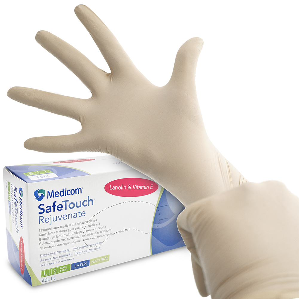 SafeTouch Rejuvenate Latex Handschuhe Gr. XL pdfr, 100 Stück Packung