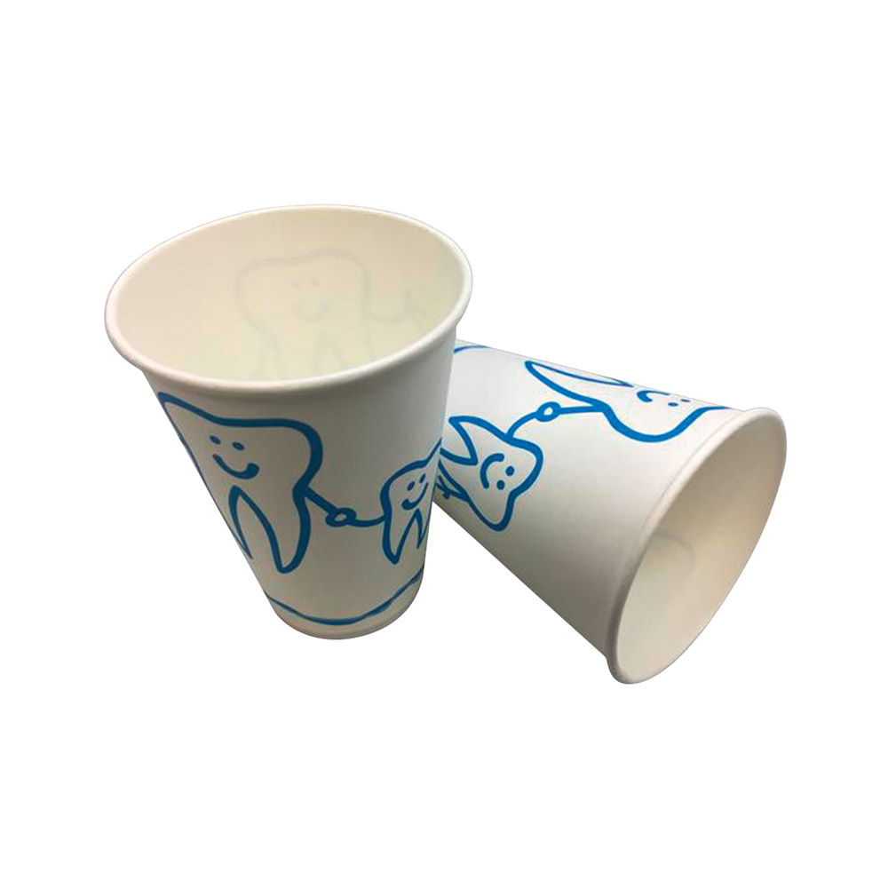 Mundspülbecher Papier Zahn weiß, 2000 Stück