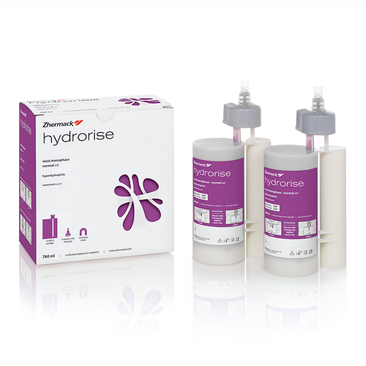 Hydrorise Maxi Mono Normal Set, 2 x 380 ml Cartrigde + 15 Dynamic Mischer