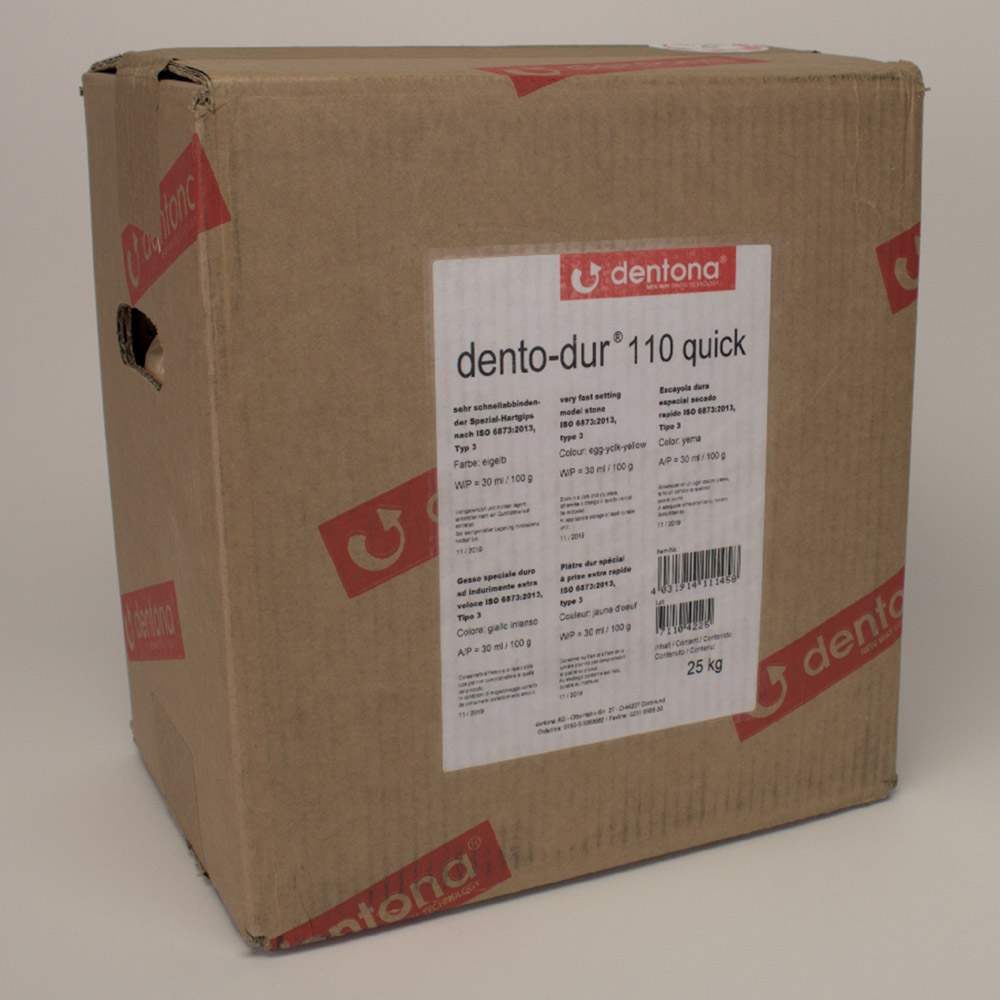 Dento-Dur 110 quick eigelb, 25 kg Karton