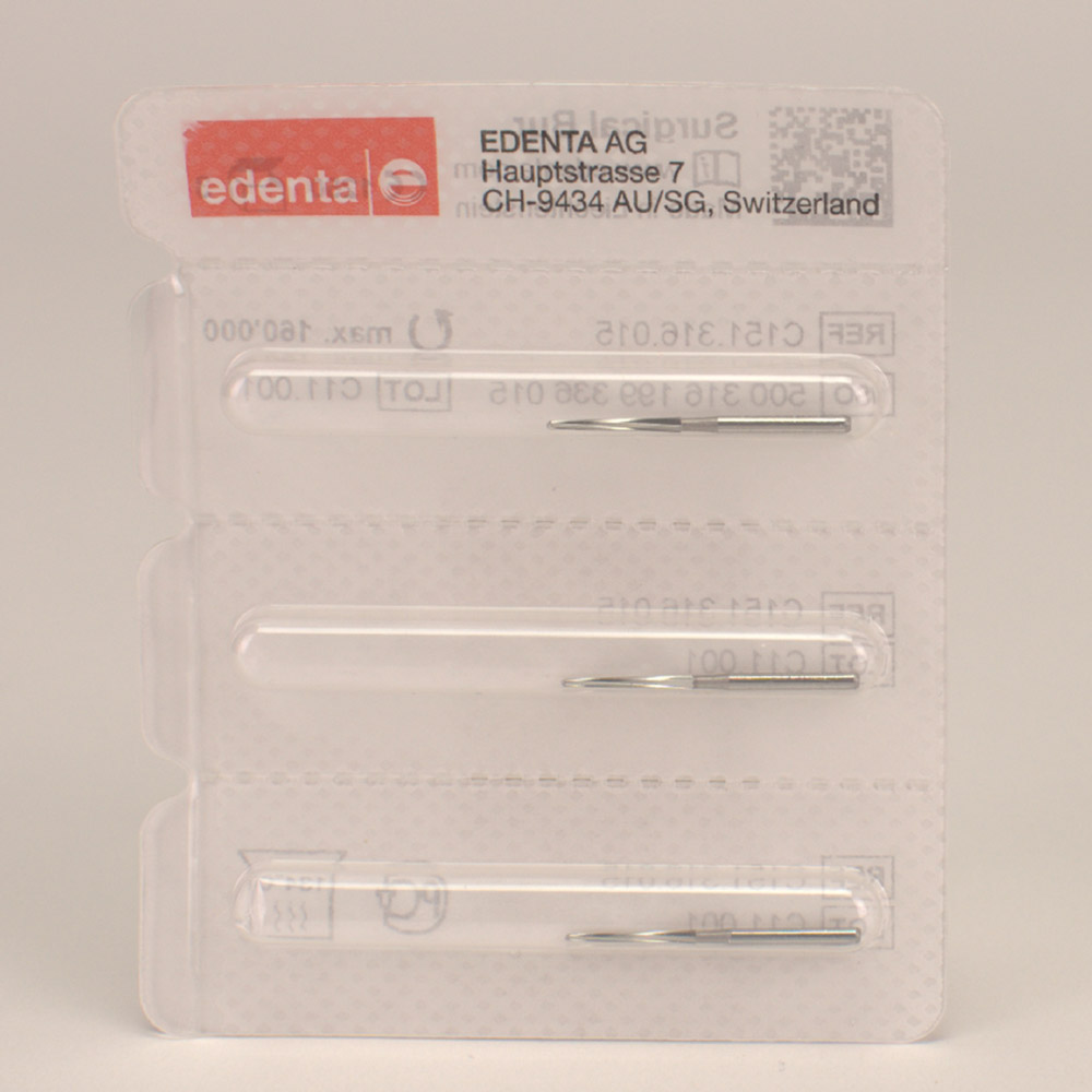 Chirurgische Fräse FGXL C151 015, 3 Stück