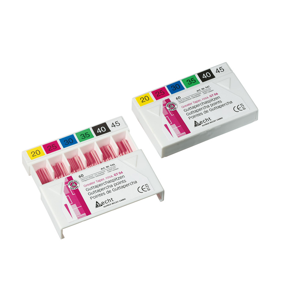 Guttaperchaspitzen Greater Taper 04.946/20, 60 Stück Packung