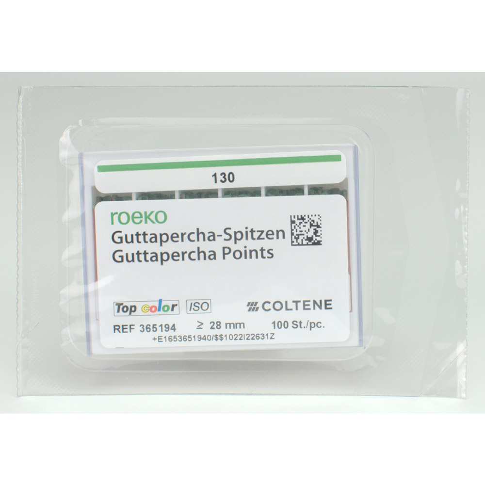 Guttaperchaspitzen Top-Color 130, 100 Stück Schiebeschachtel