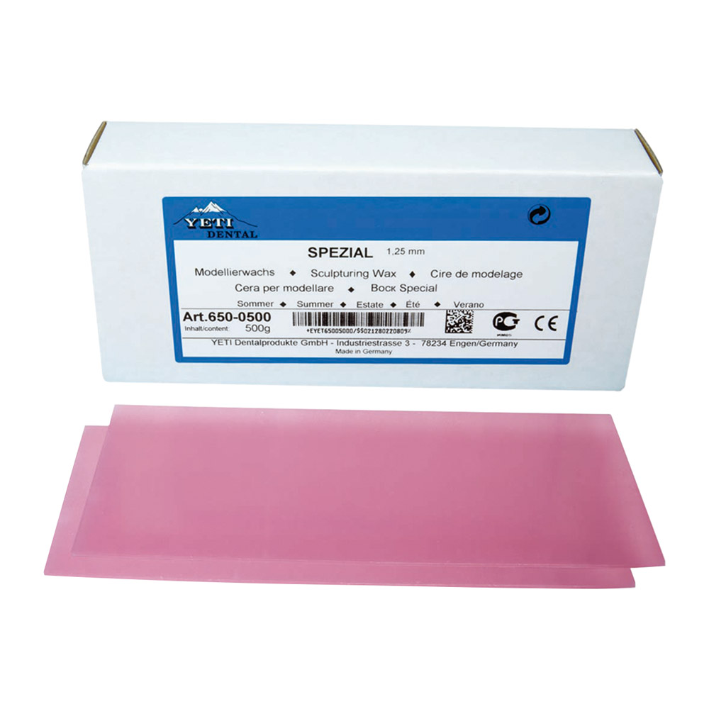 Modellierwachs Platten spezial Sommer 1,25 mm, 500 g
