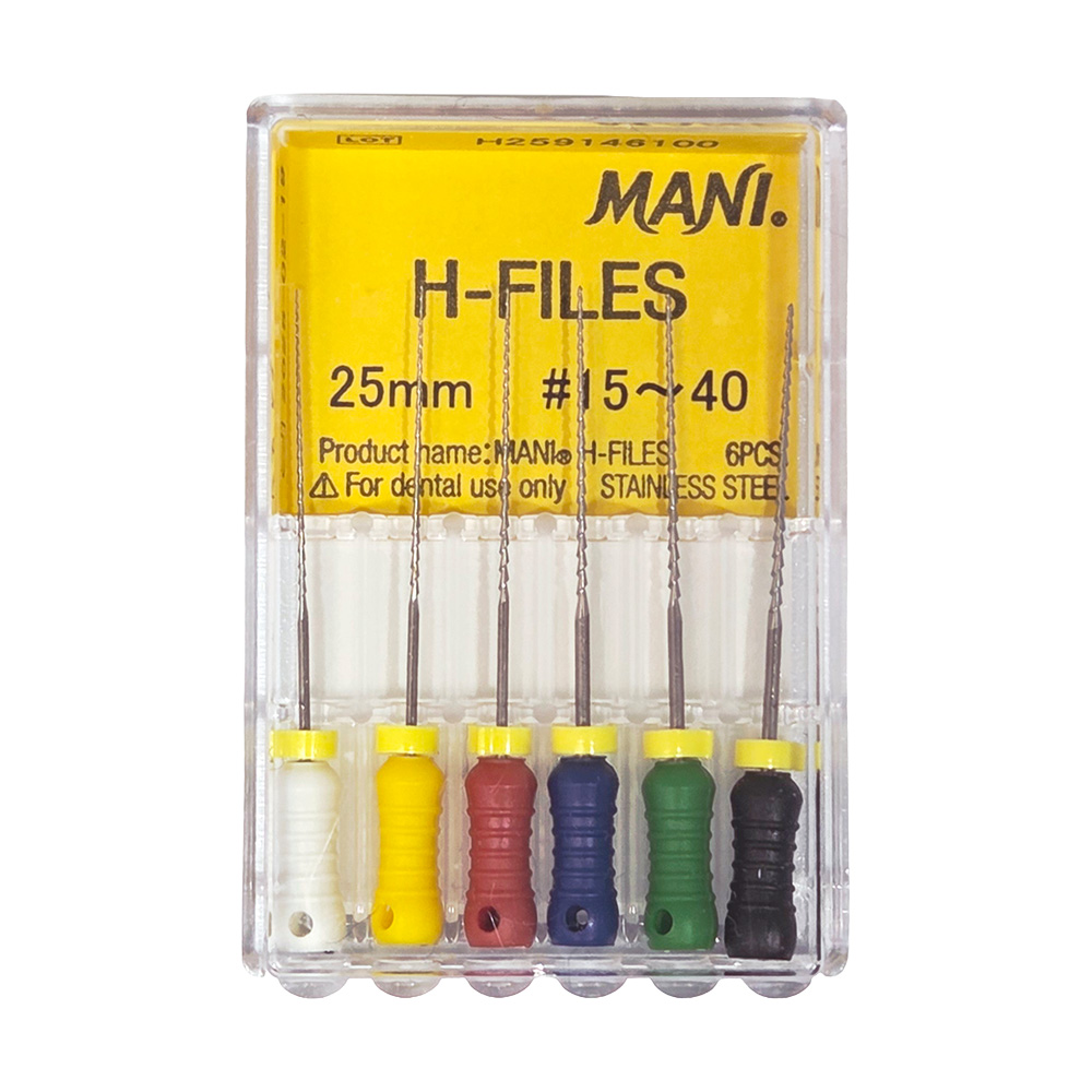 Mani H-Feilen 25 mm Gr. 15-40, 6 Stück