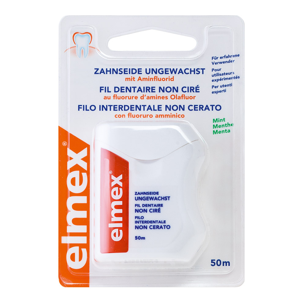 Elmex Zahnseide ungewachst, 50 m