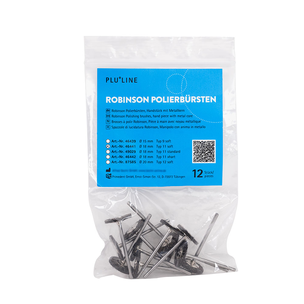 PLULINE Robinson Bürsten #11 Hst soft, 12 Stück