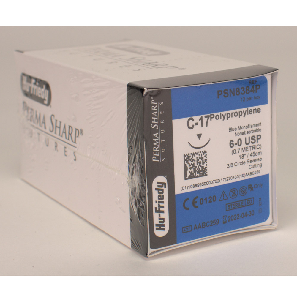 Sømme materiale Polypropylen 6-0 PSN8384P, 12 stk.