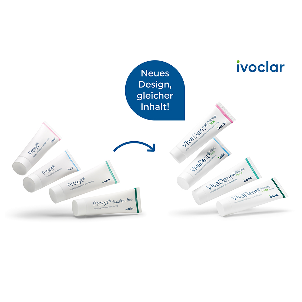 Vivadent Poleringspasta fin mint, 80 g tube