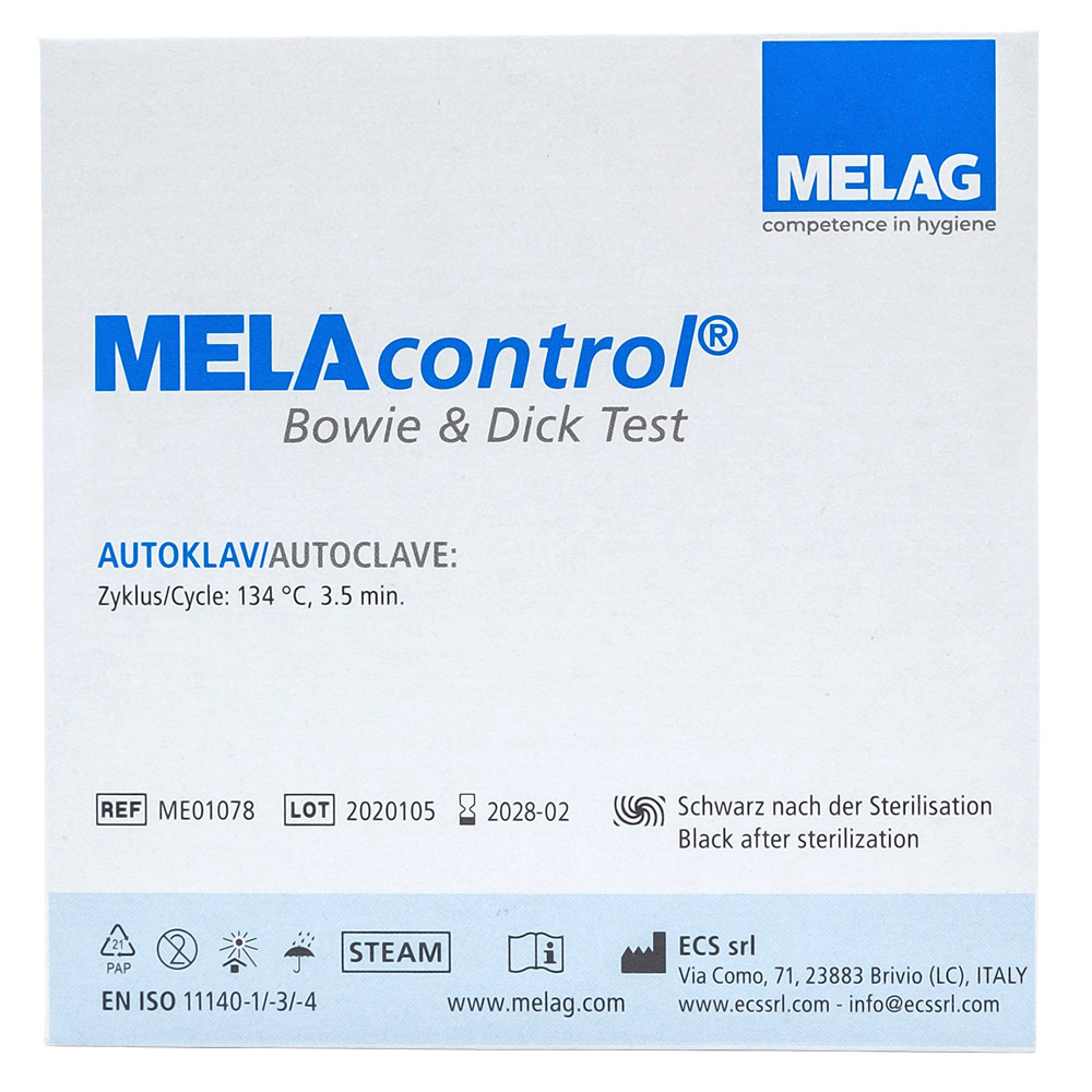 MELAcontrol Bowie & Dick Test, 25 stk.