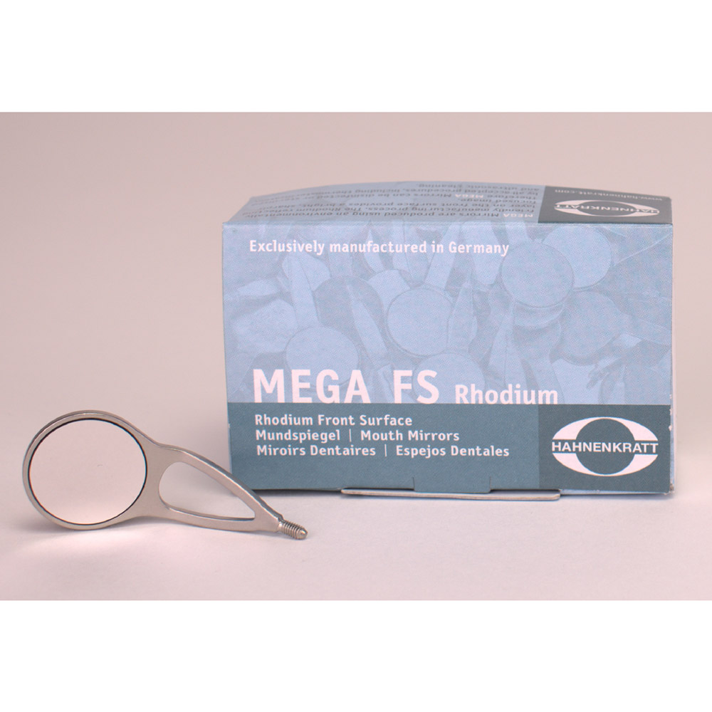 Mundspejl MEGAretract Rhodium 4-flad SS, 6 stk.