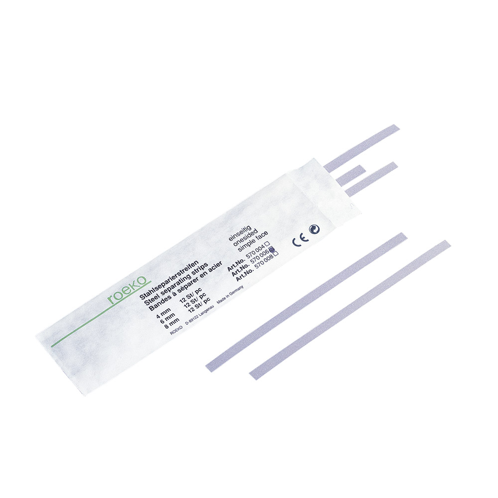 Stålsepareringsstrimler 4 mm på den ene side, 12 stk.