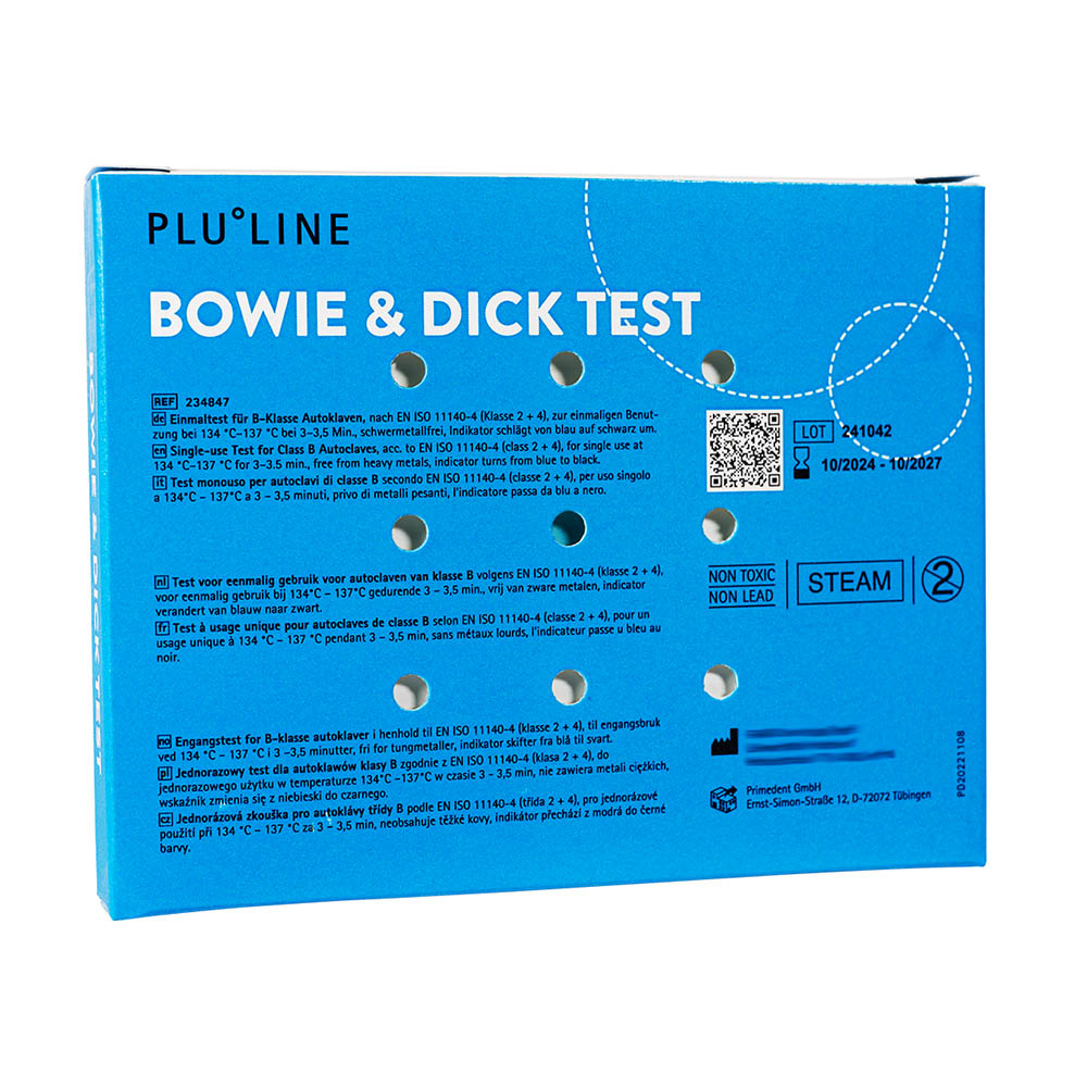 PLULINE Bowie & Dick-test engangstest, stk.