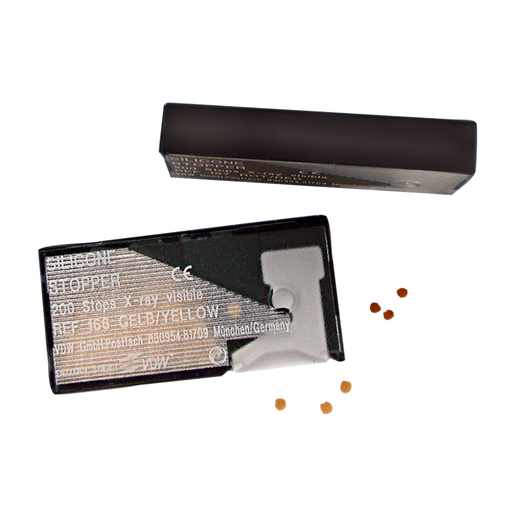 Silikoneprop-dispenser gul, 200 stk.