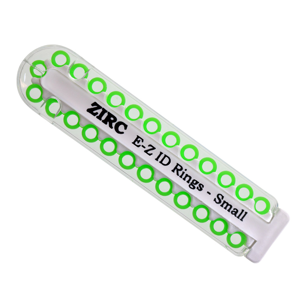 EZ-ID markeringsringe små neongrøn, 25 stk.