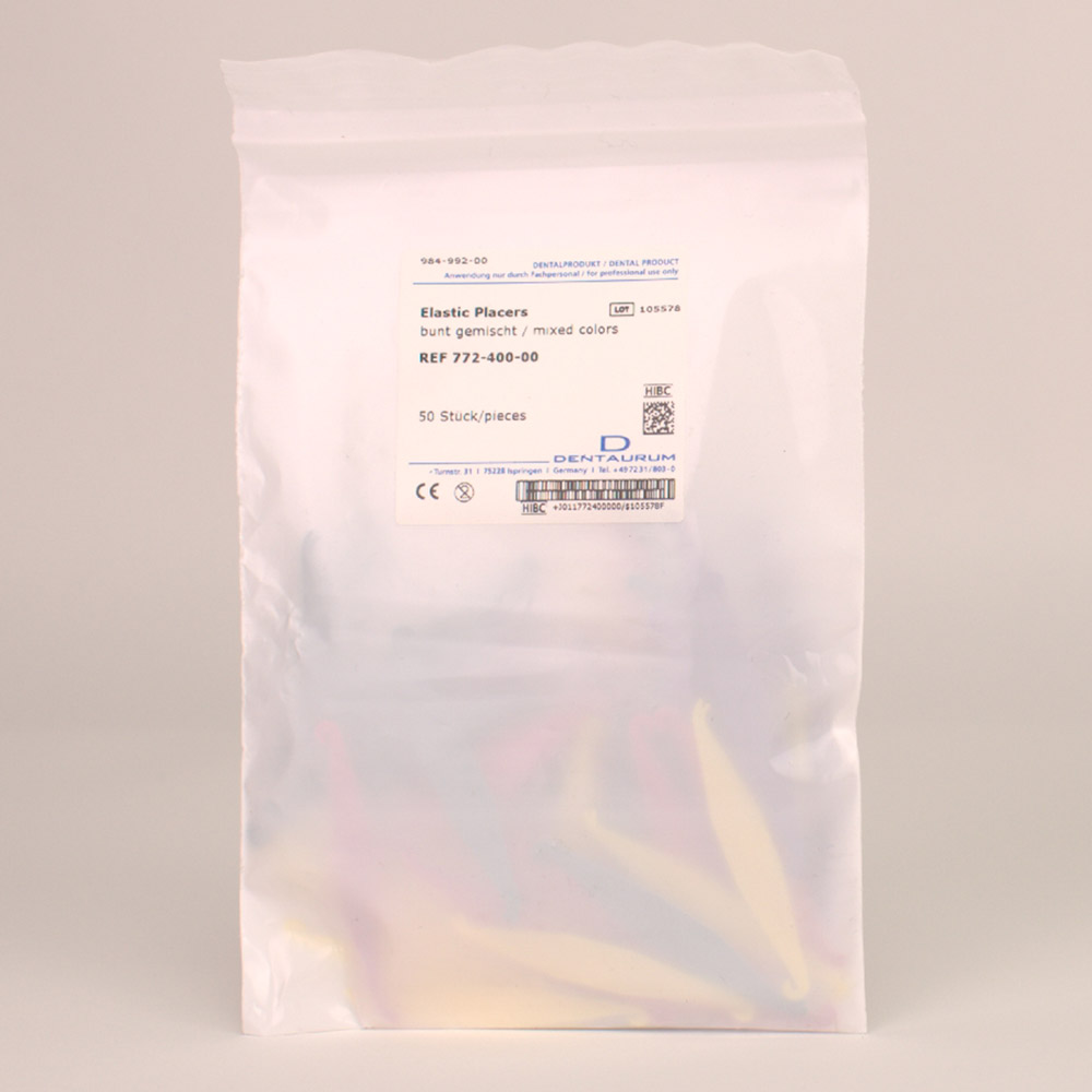 Elastiske placer, blandet pakke, 50 stk.