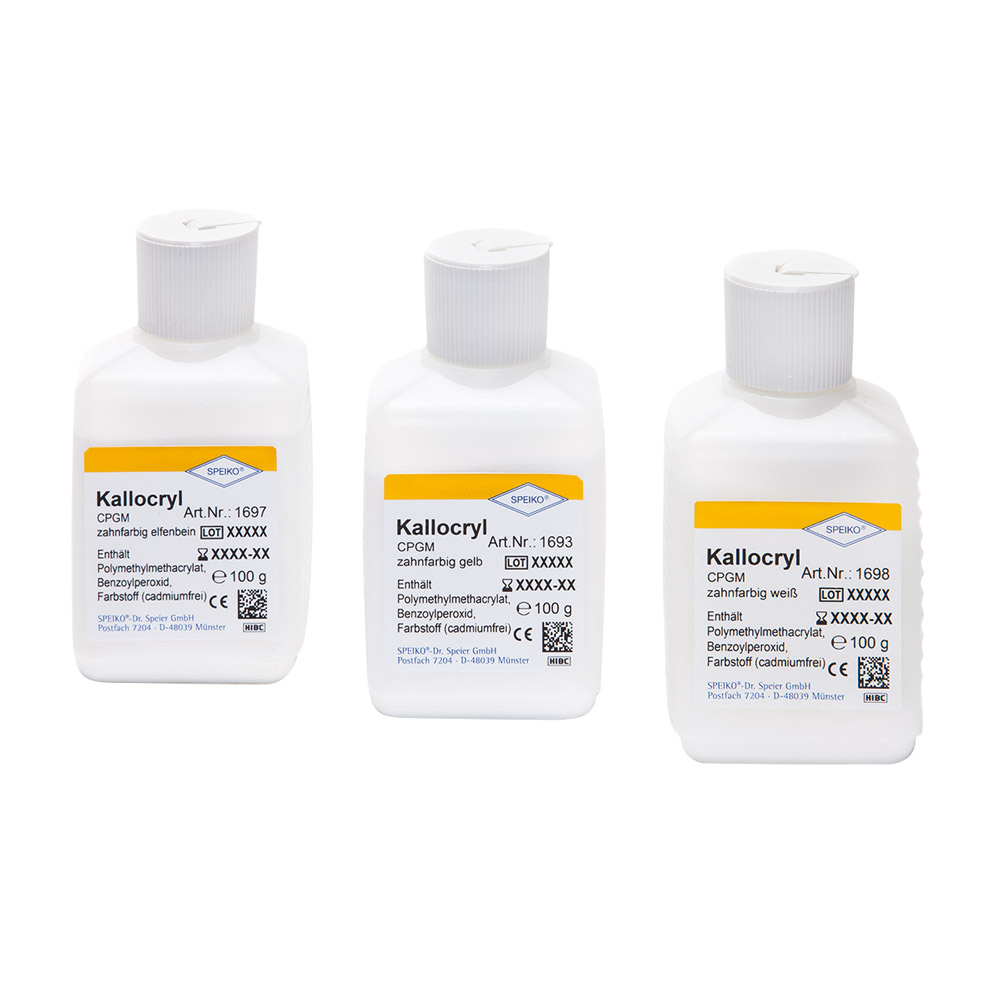 Kallocryl CPGM pulver gul, 100 g