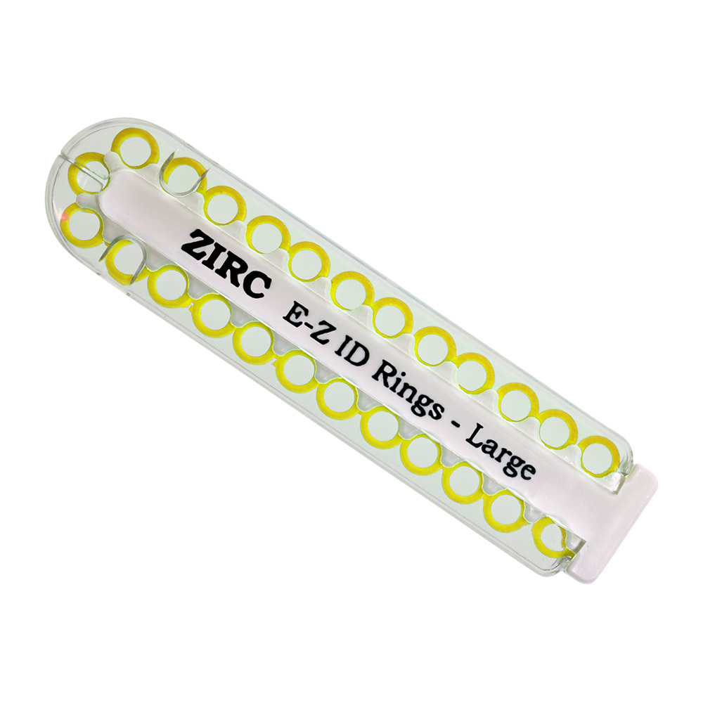 EZ-ID markeringsringe store neongule, 25 stk.