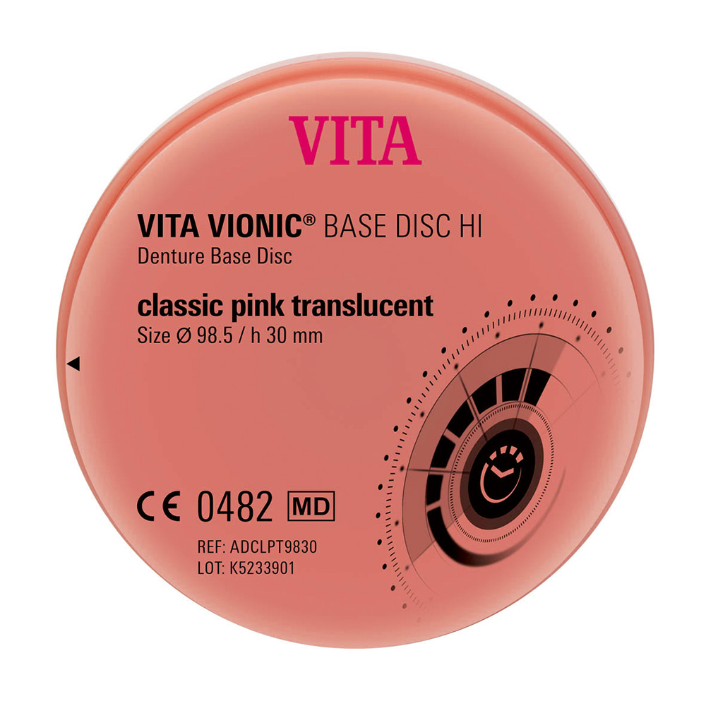 VITA Vionic Base Disc HI 98,5 x 30 mm pink-transparent, stk.