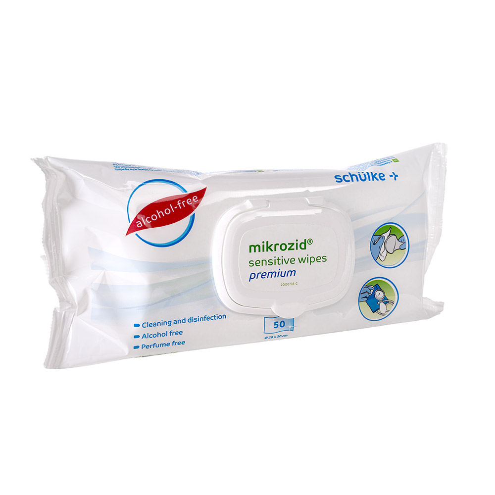 Mikrozid Sensitive Wipes Premium, 50 stk. flowpack
