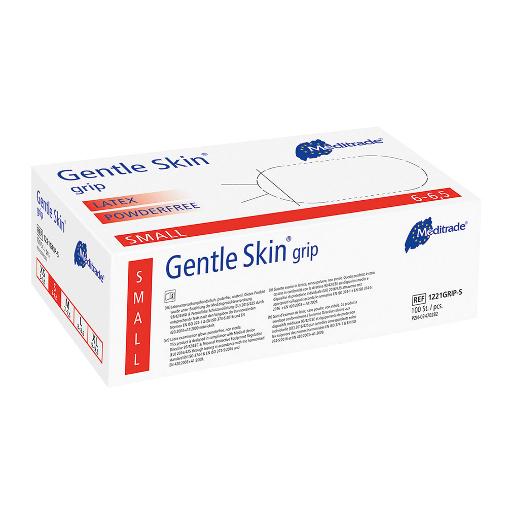 Gentle Skin Grip Handske pudderfri str. S, 100 stk.