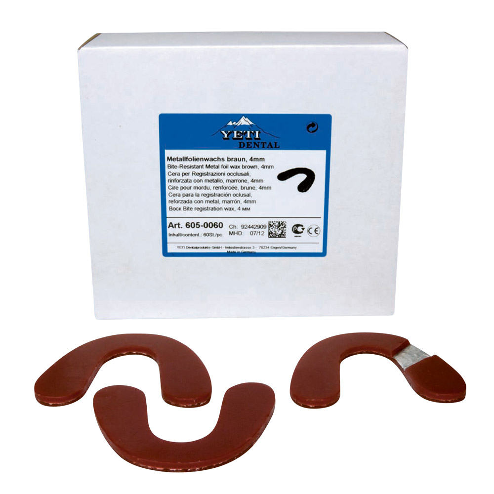 Metalfolie voks brun 4 mm 60 stk.