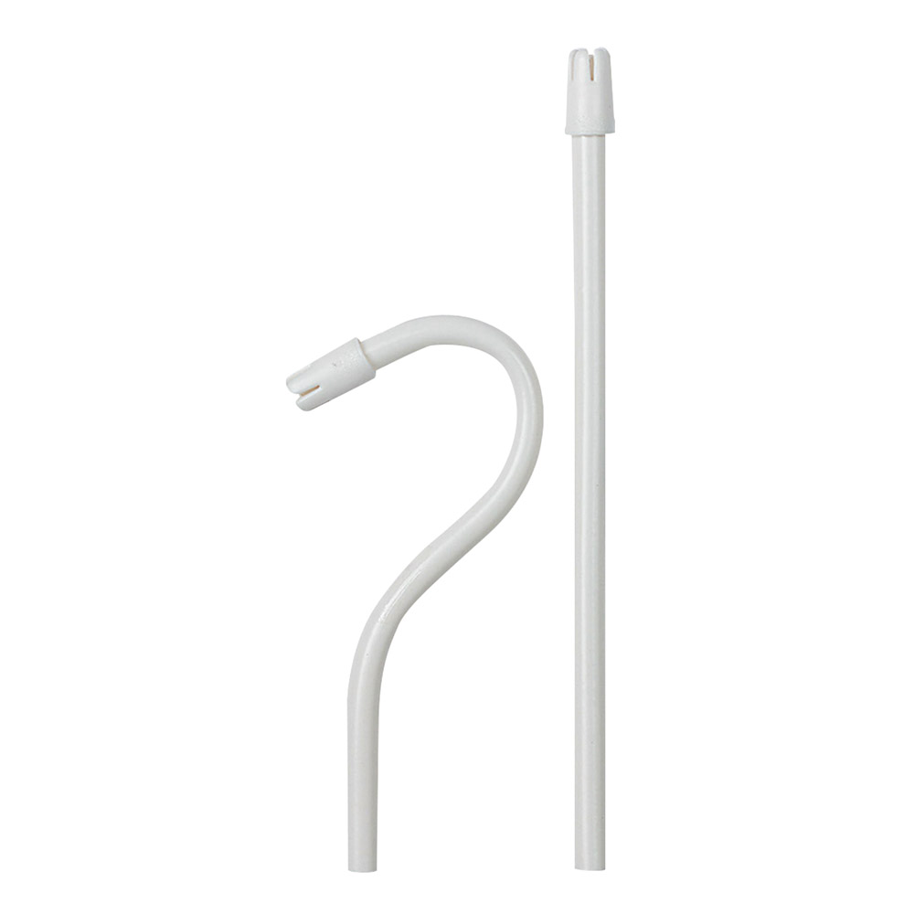 Spytopsamler hvid fast låg, 100 stk.